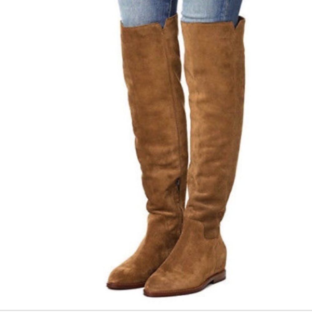NWT ASH Tan Suede Over the Knee Boots